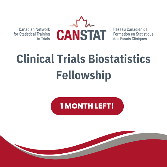 CANSTAT Clinical Trial Biostatistics Fellowship – One Month Left!